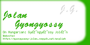 jolan gyongyossy business card